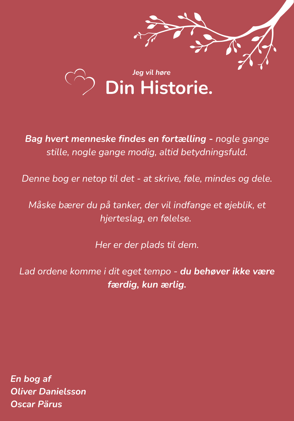 Jeg Vil Høre Din Historie - En dag vil jeg måske vide alt, men da kan det være for sent.